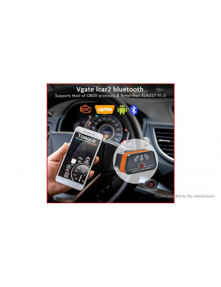 Vgate iCar2 ELM327 Bluetooth V3.0 OBD2 OBDII Car Diagnostic Scan Tool