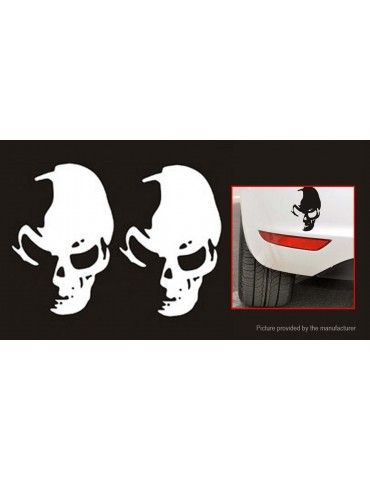 Skull Ghost Styled Reflective Car Sticker Decal Decoration (2-Pack)